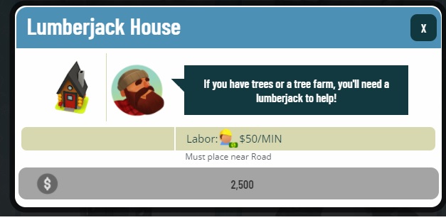 lumberjack house cost